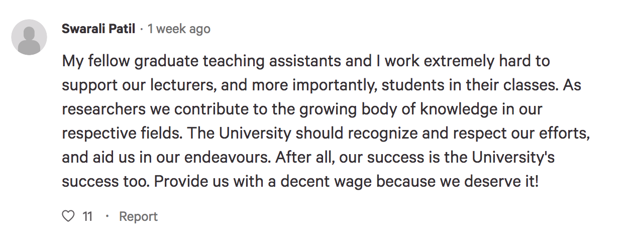 Change.org comment